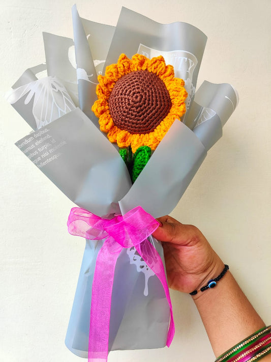 Crochet Sunflower Bouquet