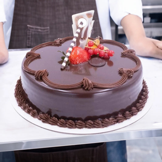 Chocolate Truffle Cake With Berry Topping