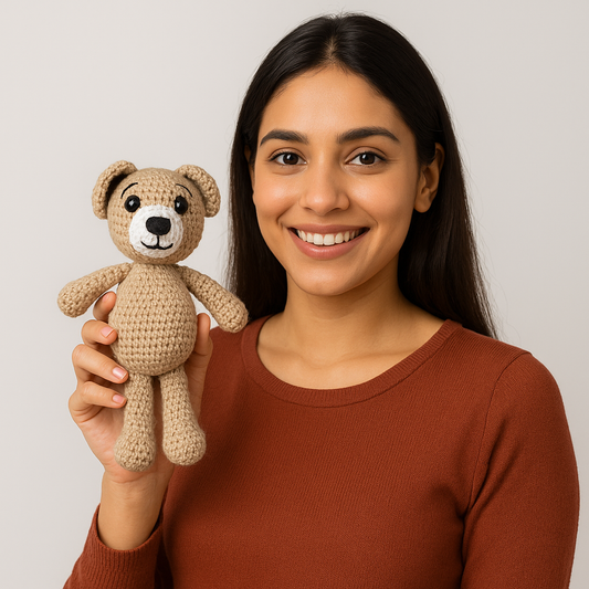 Handcrafted Crochet Brown Teddy