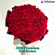 300 Premium Red Roses Bouquet