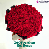 300 Premium Red Roses Bouquet