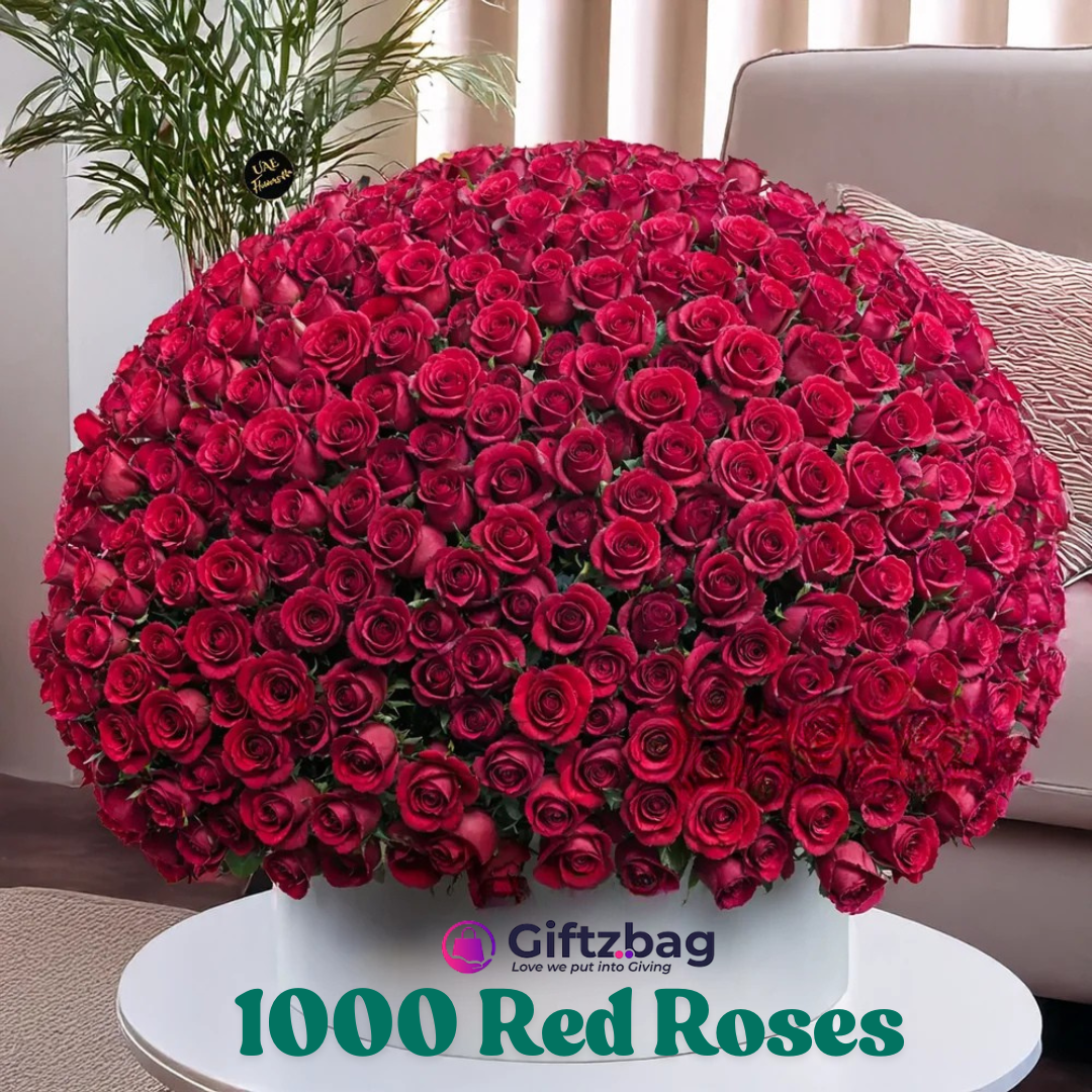 1000 Premium Red Roses Bouquet