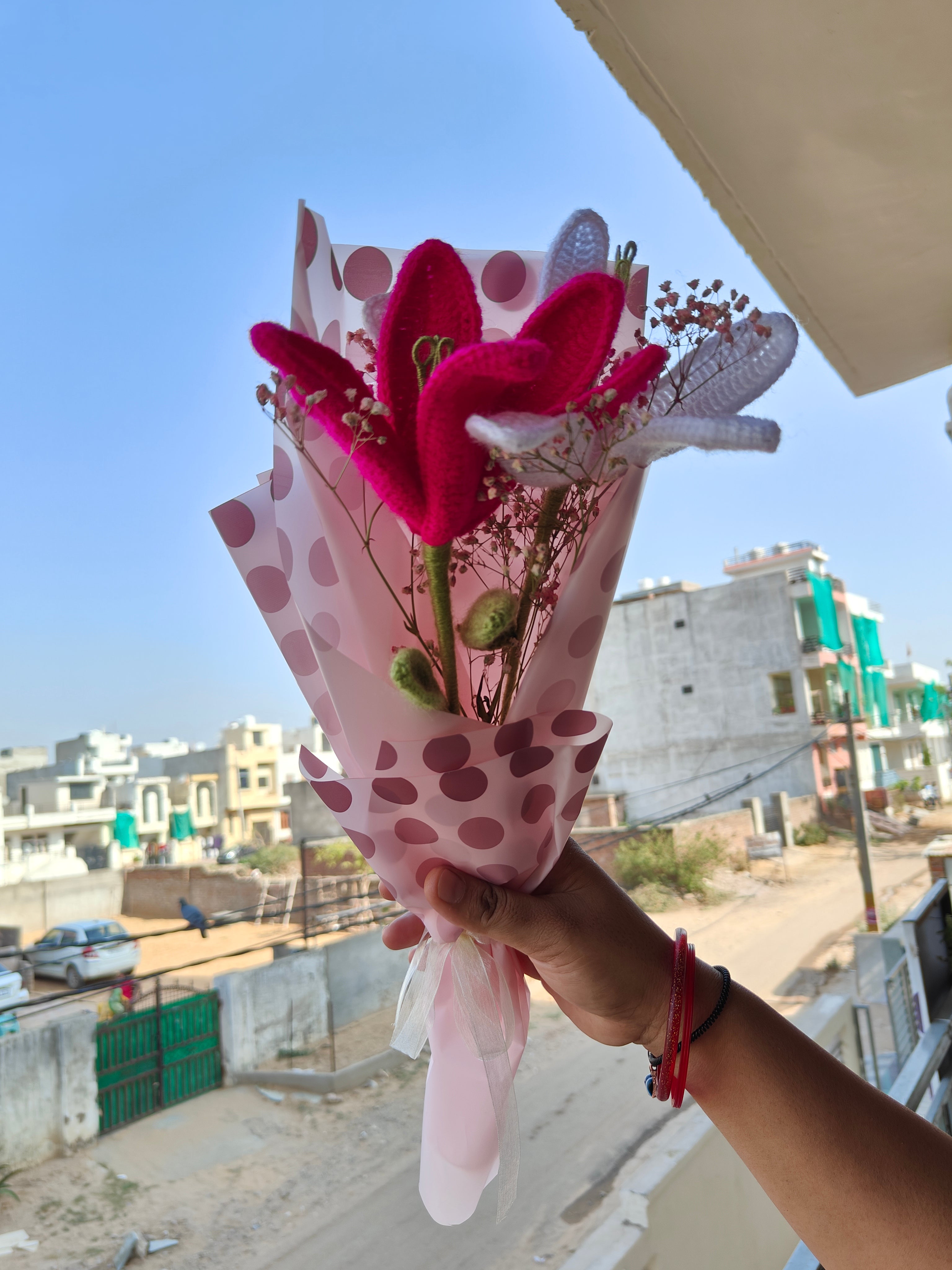 Crochet Handmade Lily Bouquet