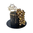 Black & Gold Birthday Cake