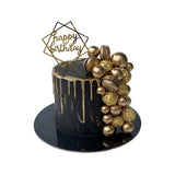 Black & Gold Birthday Cake