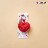 Crochet Heart Amigurumi Keychain