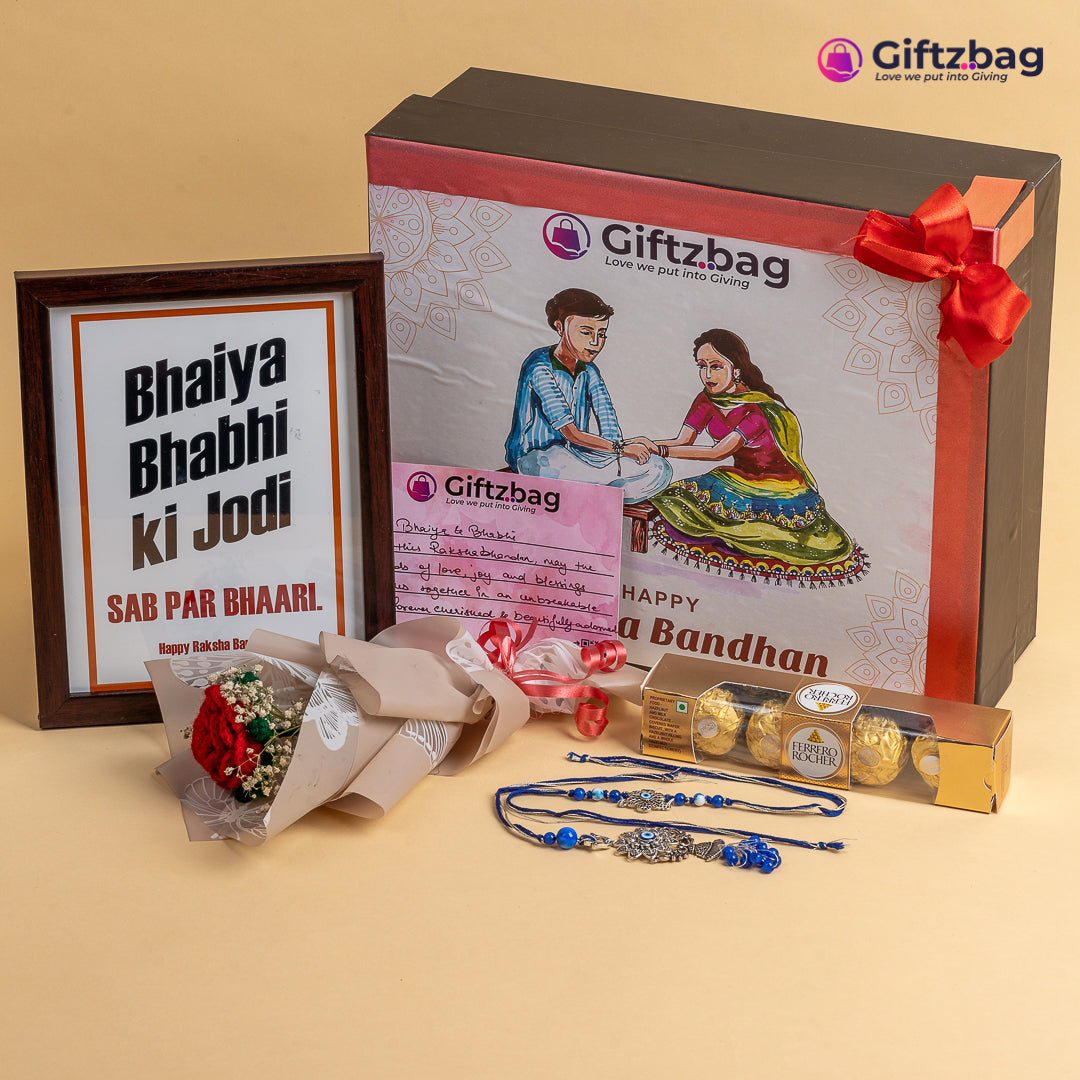 Luxury Couple Rakhi Gifts for Bhaiya and Bhabhi