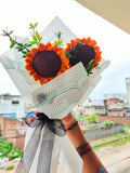 2 Sun Flowers : Modern Crochet Sunflower Masterpiece