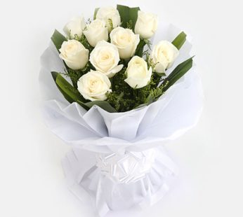 Beautiful White Roses Bunch