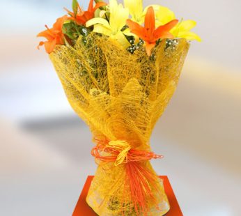 3 Orange Asiatic Lilies