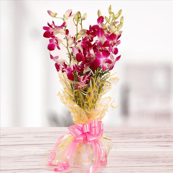 online orchid flowers bouquets delivery in India
