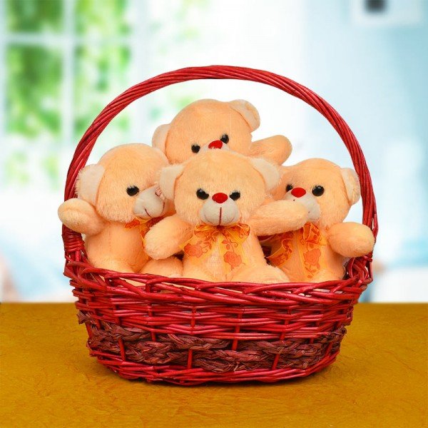 Teddy In A Basket