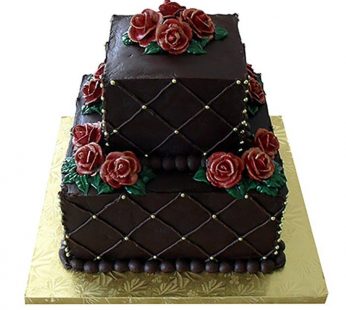 Rose And Truffle 2 Tier Cake