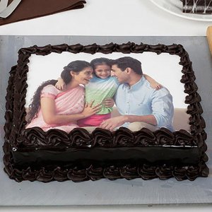 Family Chocolate Photo Cake