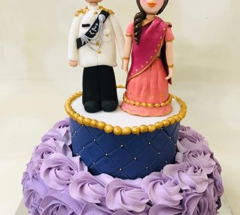 Bride Groom Statue Cake