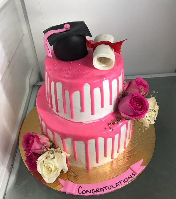 Congratulations Theme Rose Cake