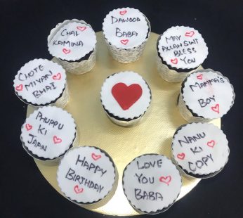 Valentines Greeting Cupcakes