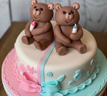 Twins Baby Shower Cake
