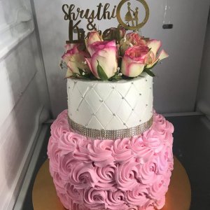 25th Marriage Anniversary Cake