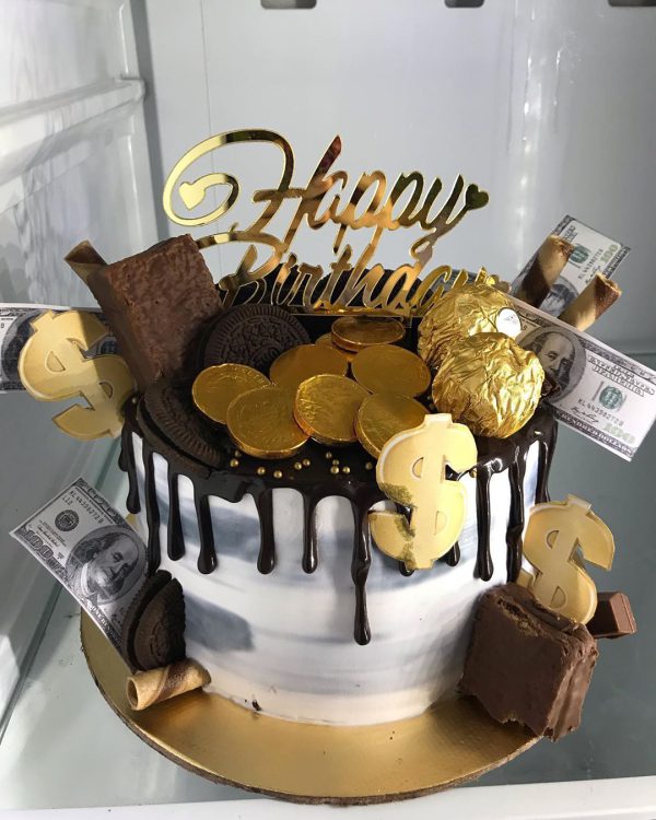 Dollar theme cake