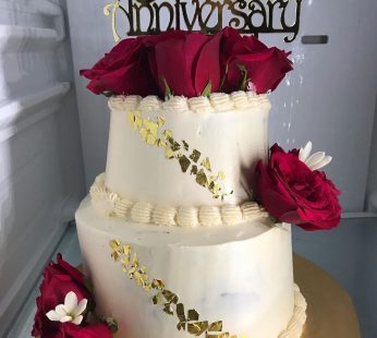 2 Tier Anniversary cake