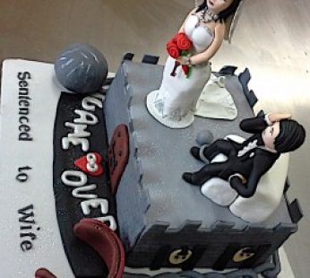 Bachelorette Party Cake-Sentenced to wife