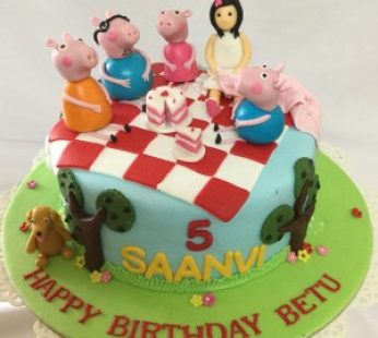5th Birthday Peppa Pig Cake
