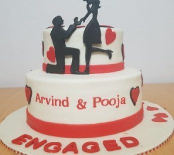 Celebrated  Engagement Theme Cake