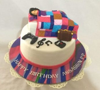 Colorful Bed Birthday Cake