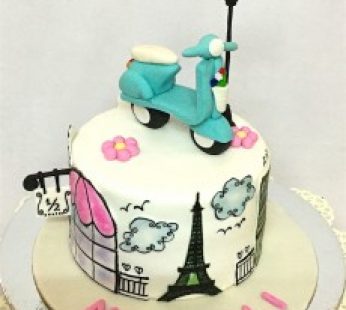 Beautiful Birthday Cake Paris Theme