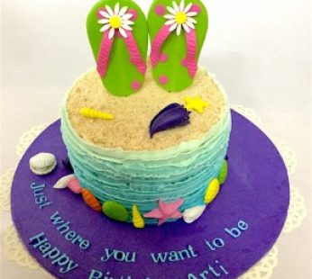 The Beach Birthday Cake