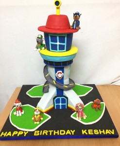 Paw patrol tower Customized Birthday Cake