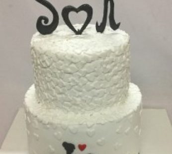 Single Heart Valentines Cake