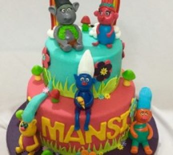 Trolls themed Cake