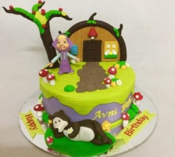 Masha and Bear Theme Cake