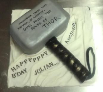 Thor Hammer Birthday Cake