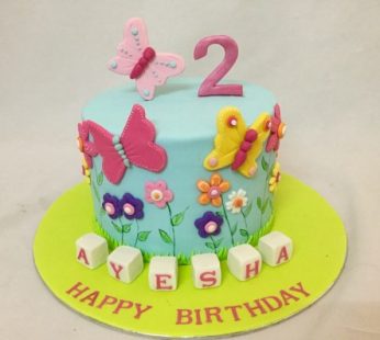 Butterflies theme birthday Cake