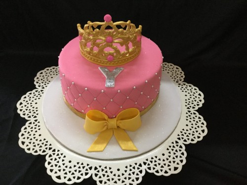 1st Birthday Tiara with Bow Theme Cake
