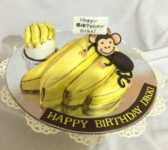 Monkey Banana Birthday Cake