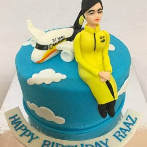  Air Hostess Theme Birthday Cake