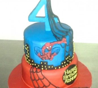 Spiderman Theme Birthday  Cake