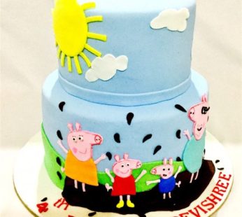 Peppa Pig theme Birthday Cakes