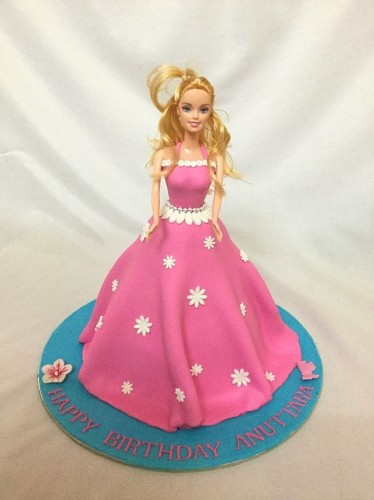 Barbie Theme Birthday Cake