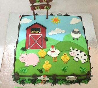 Nathan’s 2D Farm Birthday Cake