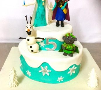 5th Birthday Frozen Theme Cake