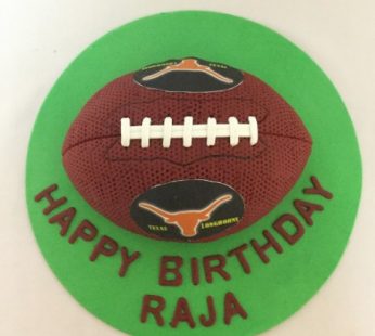 Rugby ball Customized Birthday Cake