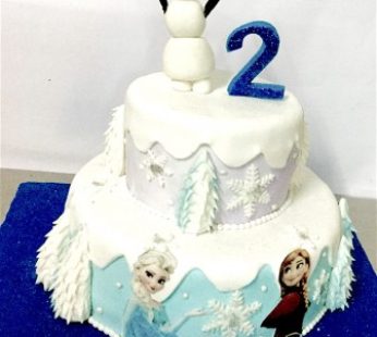 2nd Birthday Frozen Theme Cake