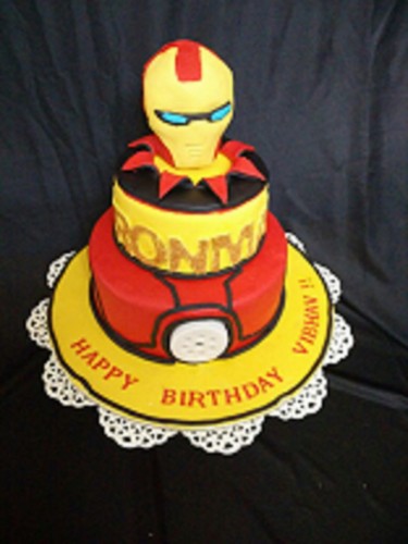 Iron Red Superhero theme cake – Cakery New Zealand-sgquangbinhtourist.com.vn