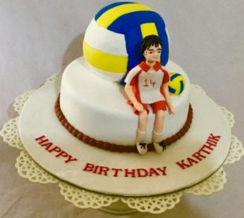 2 Tier Volley Ball Cake
