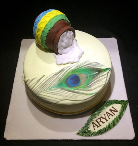 Krishna themed Birthday cake